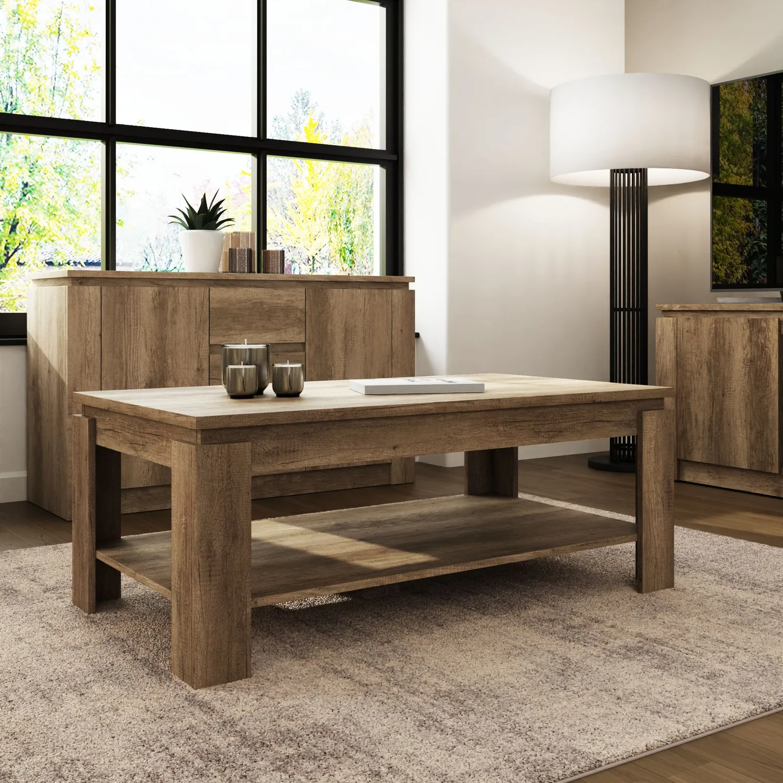 GFW Canyon Coffee Table in Light Oak 2