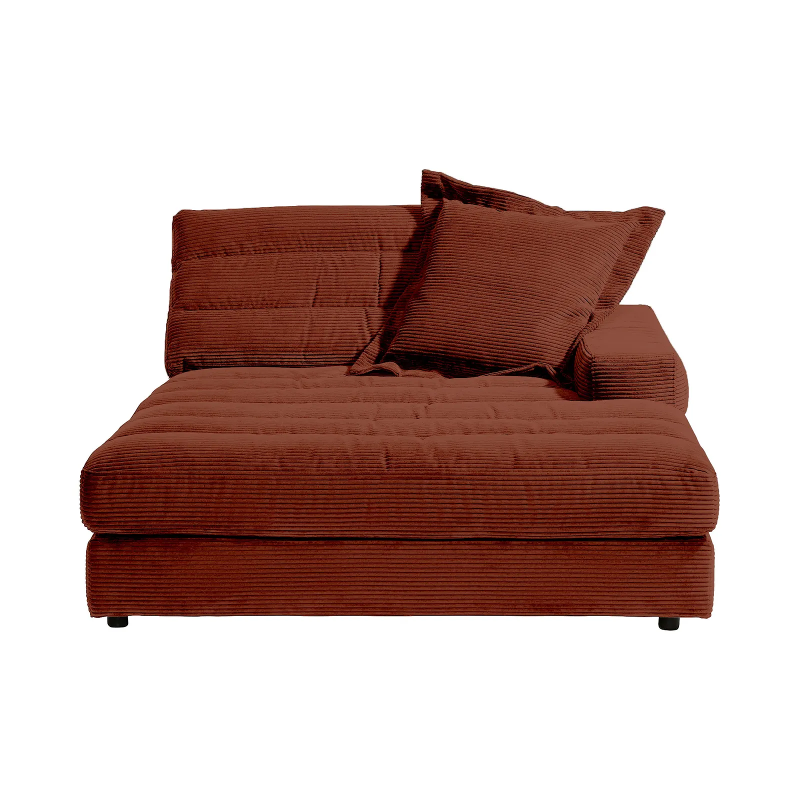 Twain Large Long Armchair Armrest Right Modular Sofa, Red Fabric | Barker & Stonehouse 3