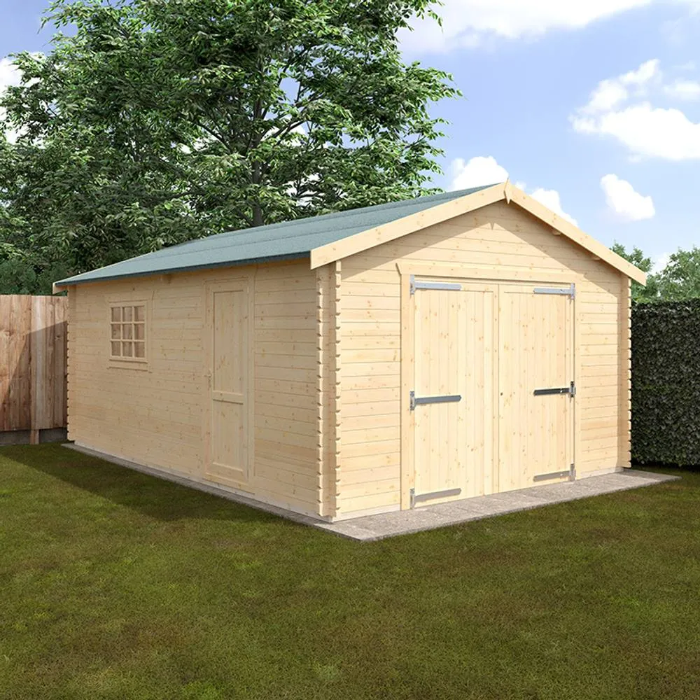 Buttercup Farm 20x14 The Warwick 44mm Cabin - L595 x W415 x H293.2 cm in Natural 2