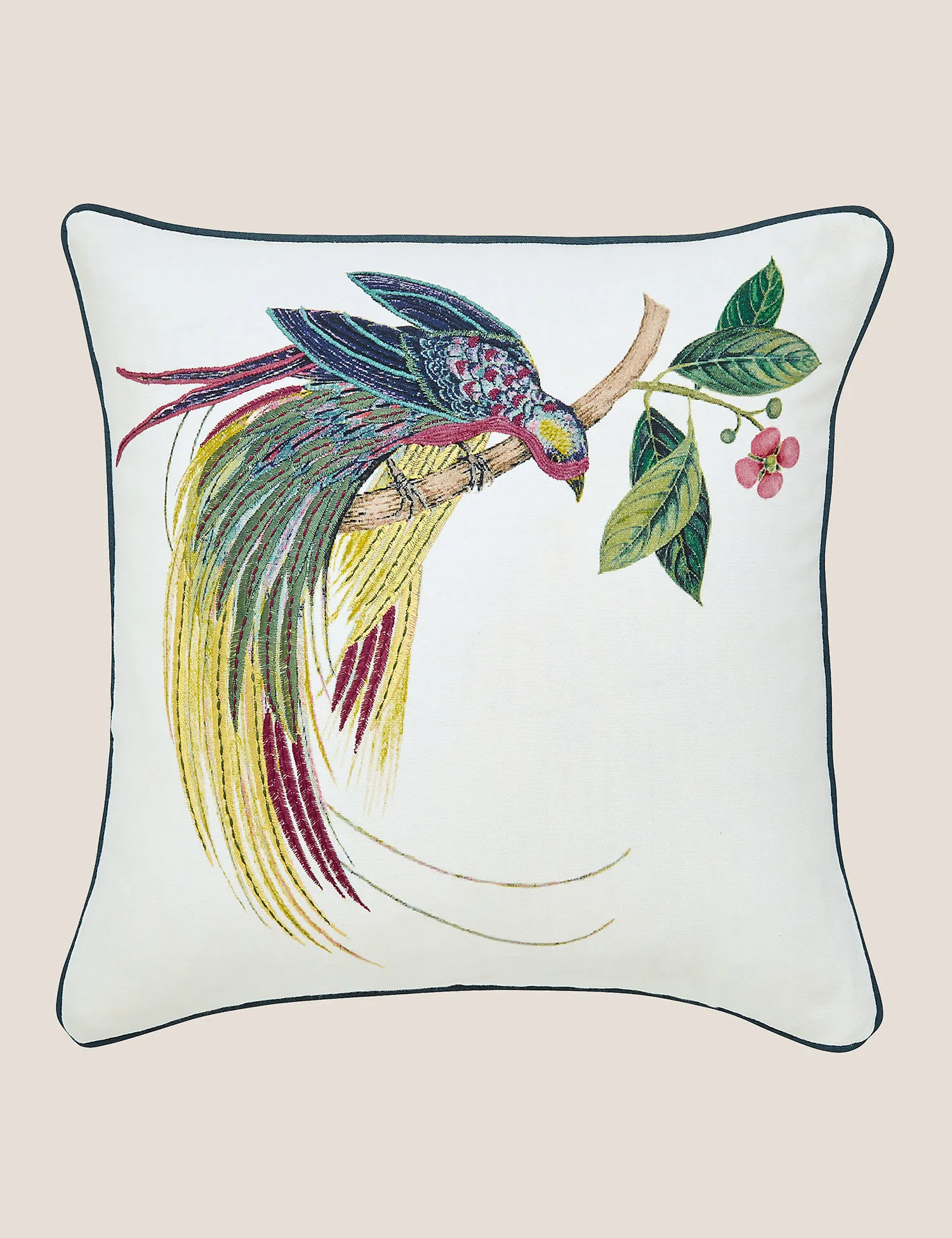 M&S Sanderson Pure Cotton Tulipomania Embroidered Cushion