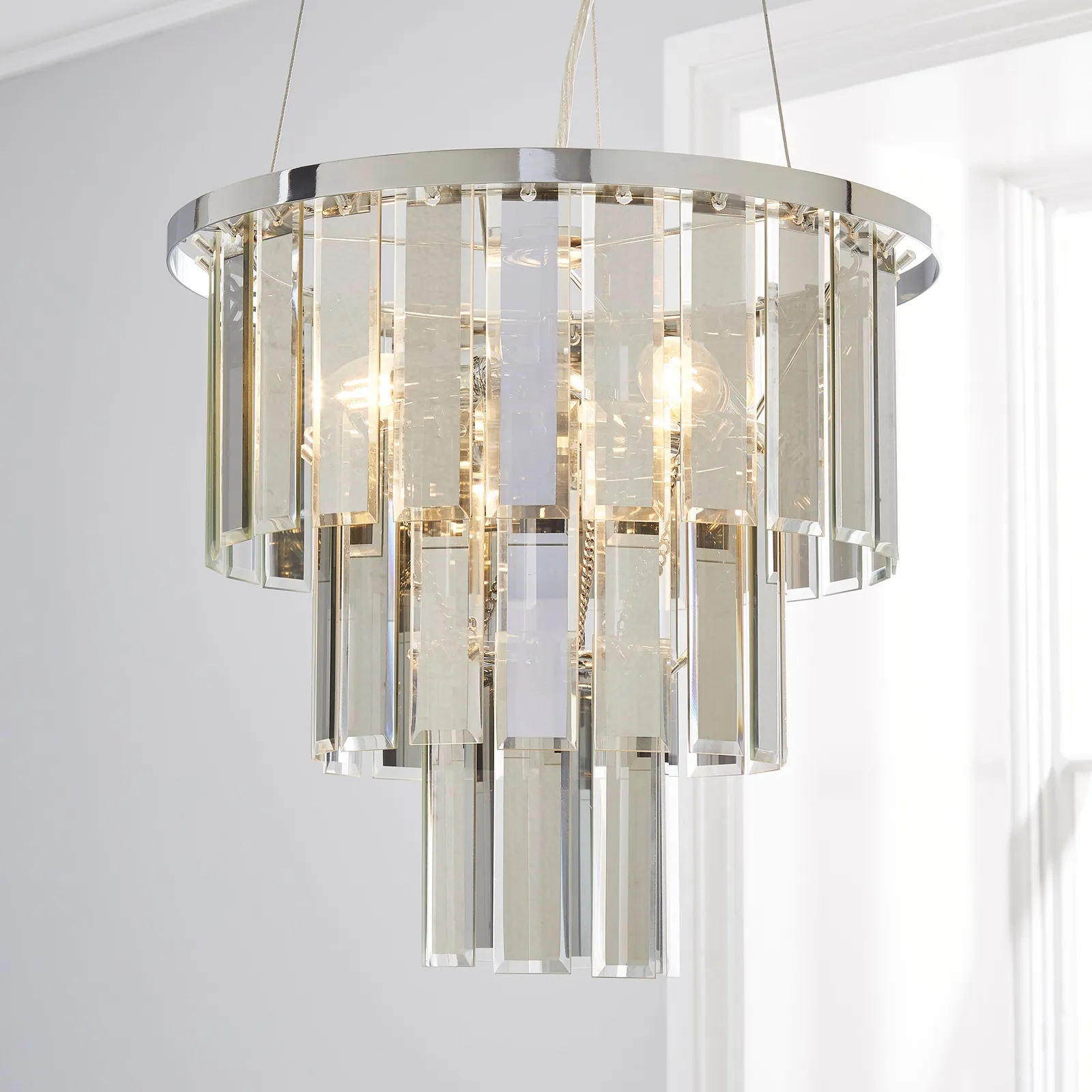 Tyra 3 Tier Ceiling Fitting Silver