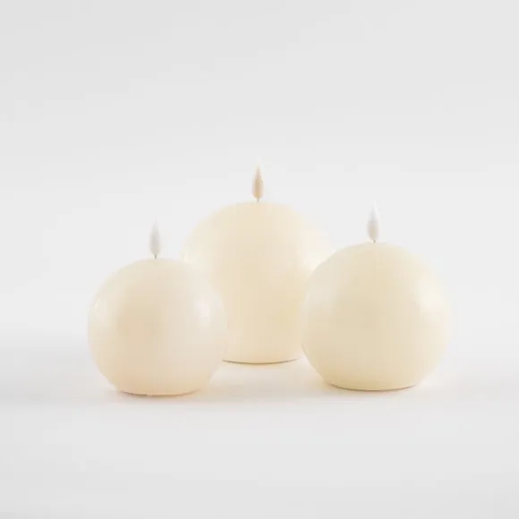 Set of 3 Sphere LED Candles 3
