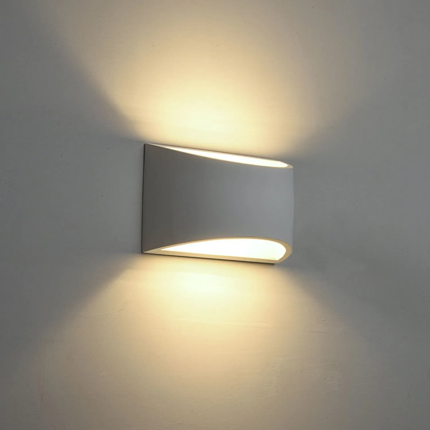 First Choice Lighting Marmo - White G9 Plaster Wall Light 5
