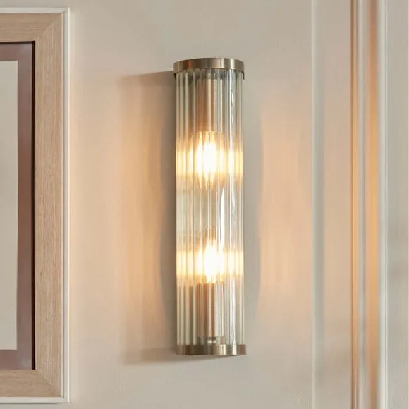 Vogue Hadley 2 Light Ribbed Wall Light 2