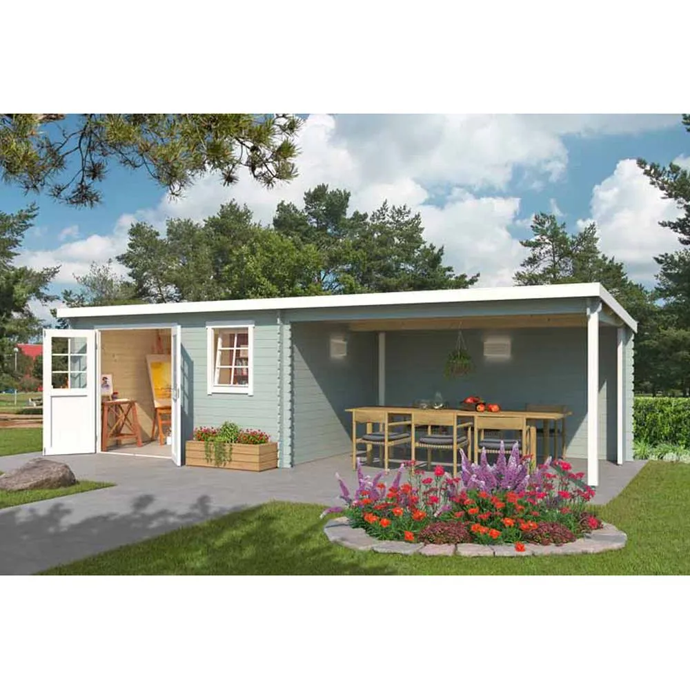 Lasita Maja Ltd Reno-Log Cabin, Garden Room, Home Office - L780xW313.9xH210.9 cm in Natural 5