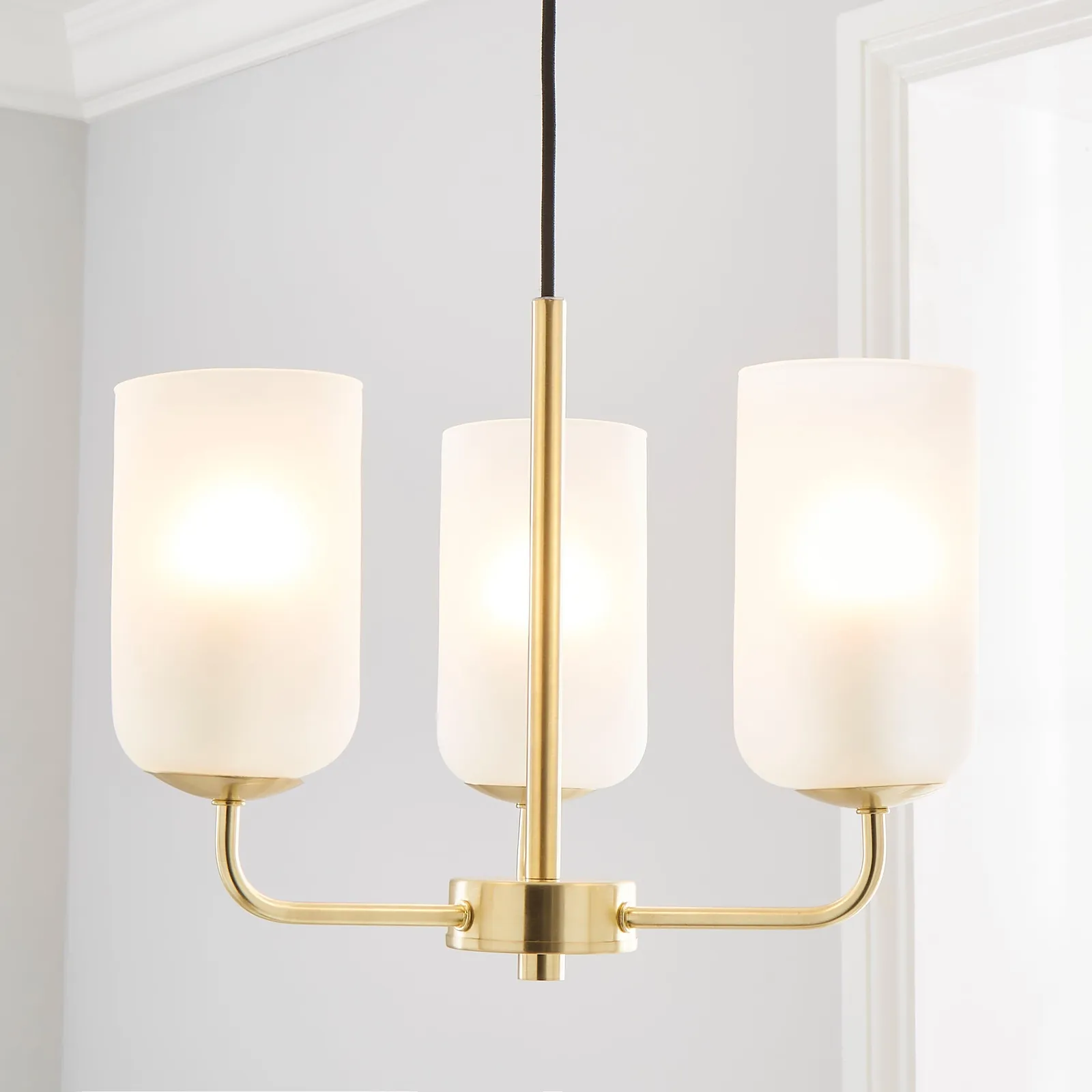 Palazzo Chrome 3 Light Ceiling Fitting Gold