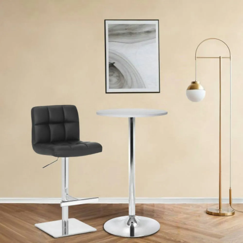 netfurniture Horizon Poseur Table Round White Wood 2
