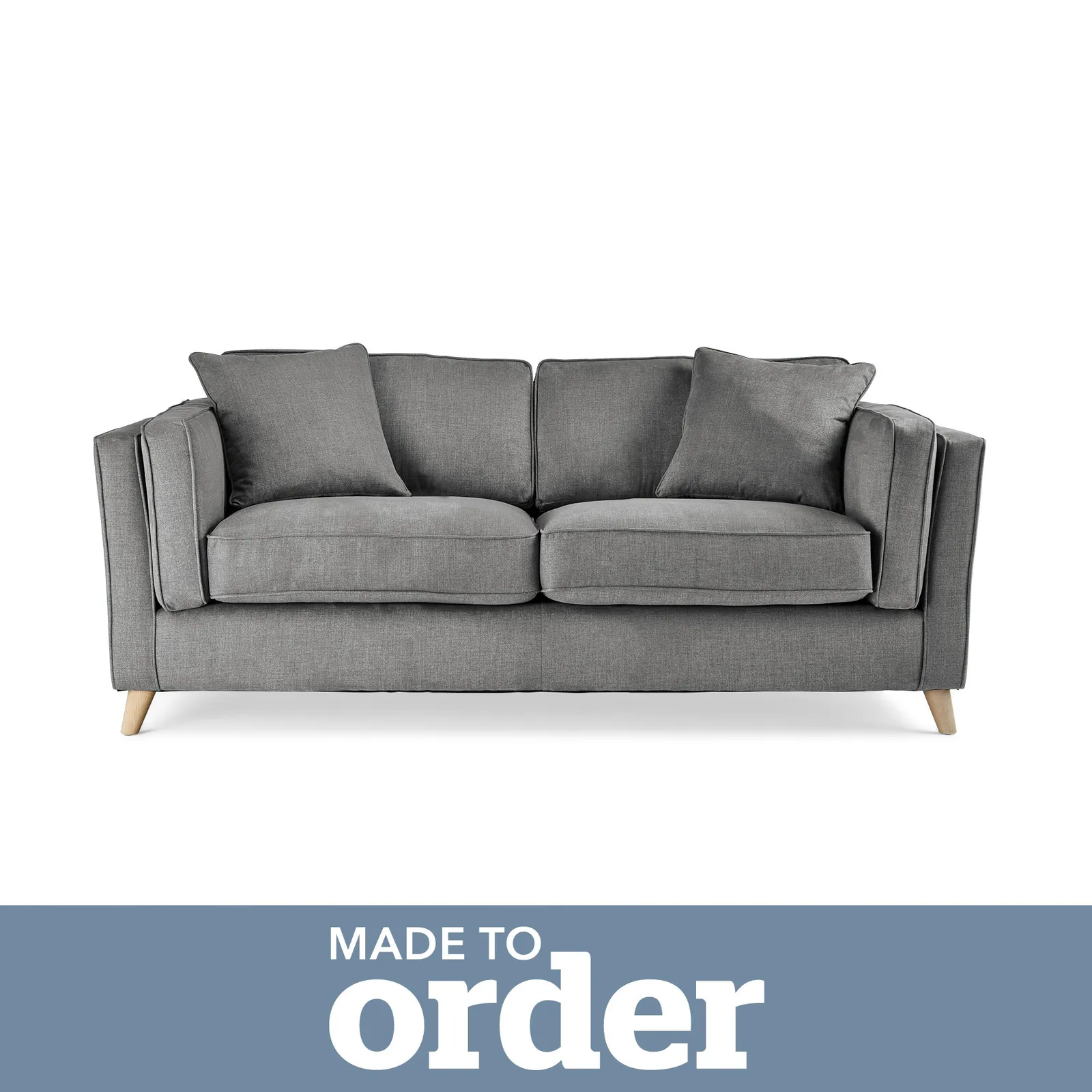 Arabella 2 Seater Sofa Brushed Plain Fabric Brushed Plain Graphite