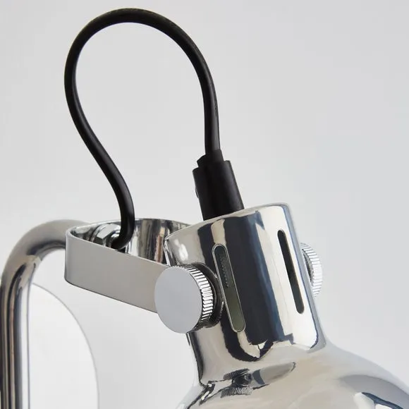 Issac Chrome Effect Plug In Wall Light 3