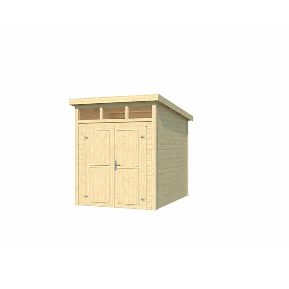 Lasita Maja Ltd Kibo 2-Log Cabin, Garden Room, Home Office - L220xW273.8xH245.1 cm in Light Tan 2