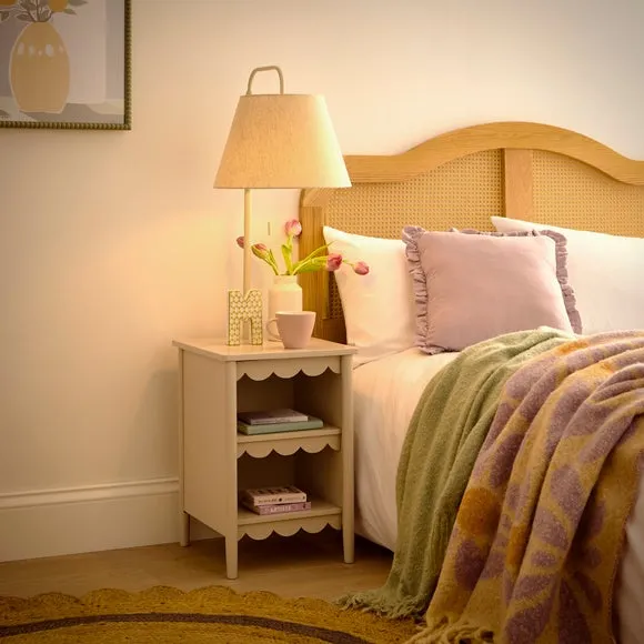 Remi Scalloped Adjustable Bedside Floor Lamp 2