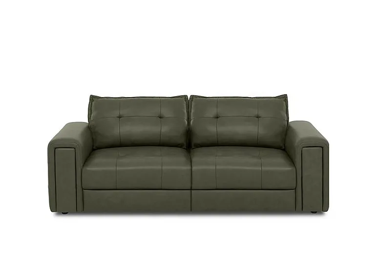 Goliath 3 Seater Leather Sofa with Storage Drawers