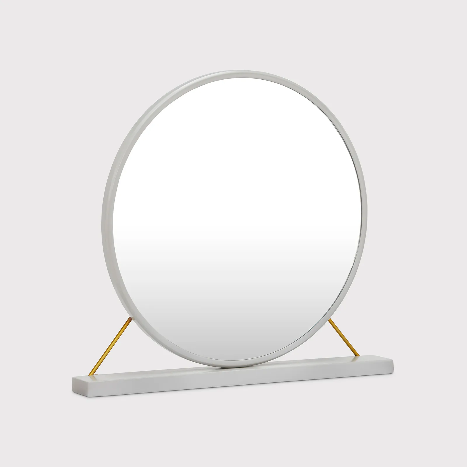 Verity Round Mirror, Round, Grey | Barker & Stonehouse