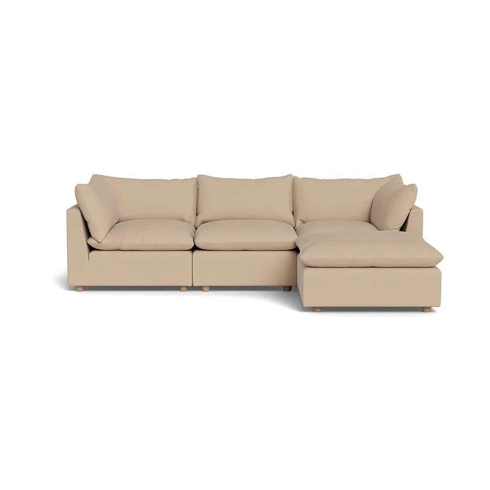 Heal's Astrid Right Hand Facing Corner Sofa Capelo Linen-Cotton Bamboo Natural Beech Feet 1