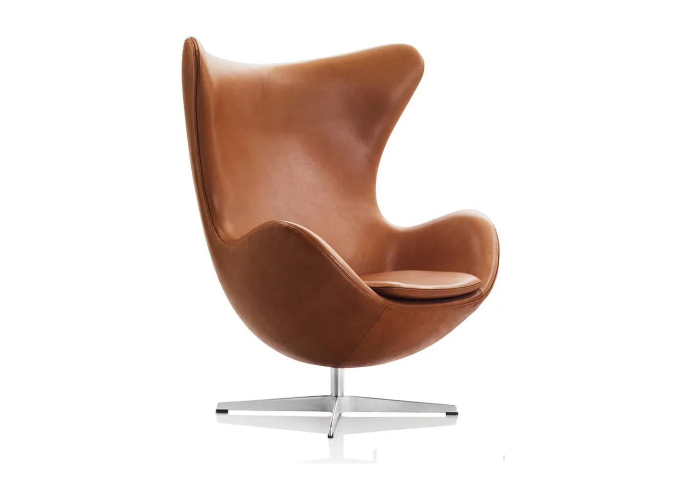Fritz Hansen Egg Chair in Walnut Grace Leather 1