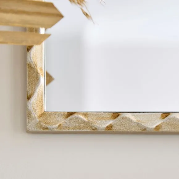 Gold Brushed Effect Arched Wall Mirror 2