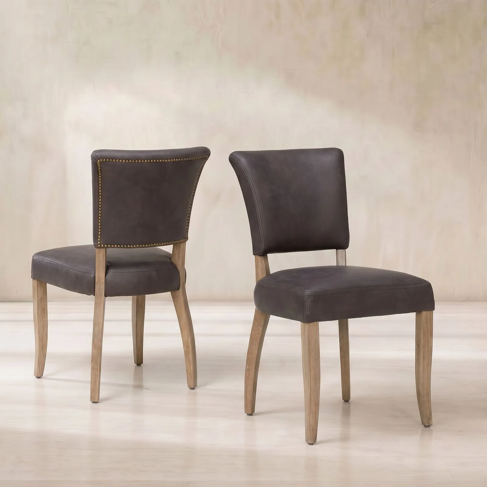 Timothy Oulton Mimi Dining Chair, Brown Leather | Barker & Stonehouse 1