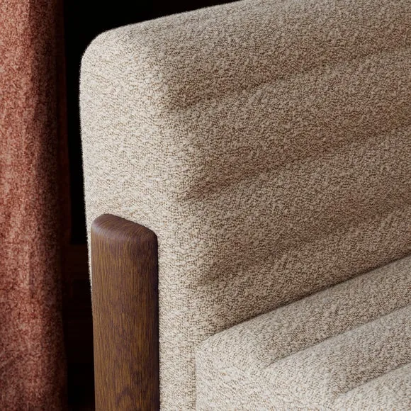 Brunswick Ribbed Tonal Boucle Chunky Wooden Accent Chair 3