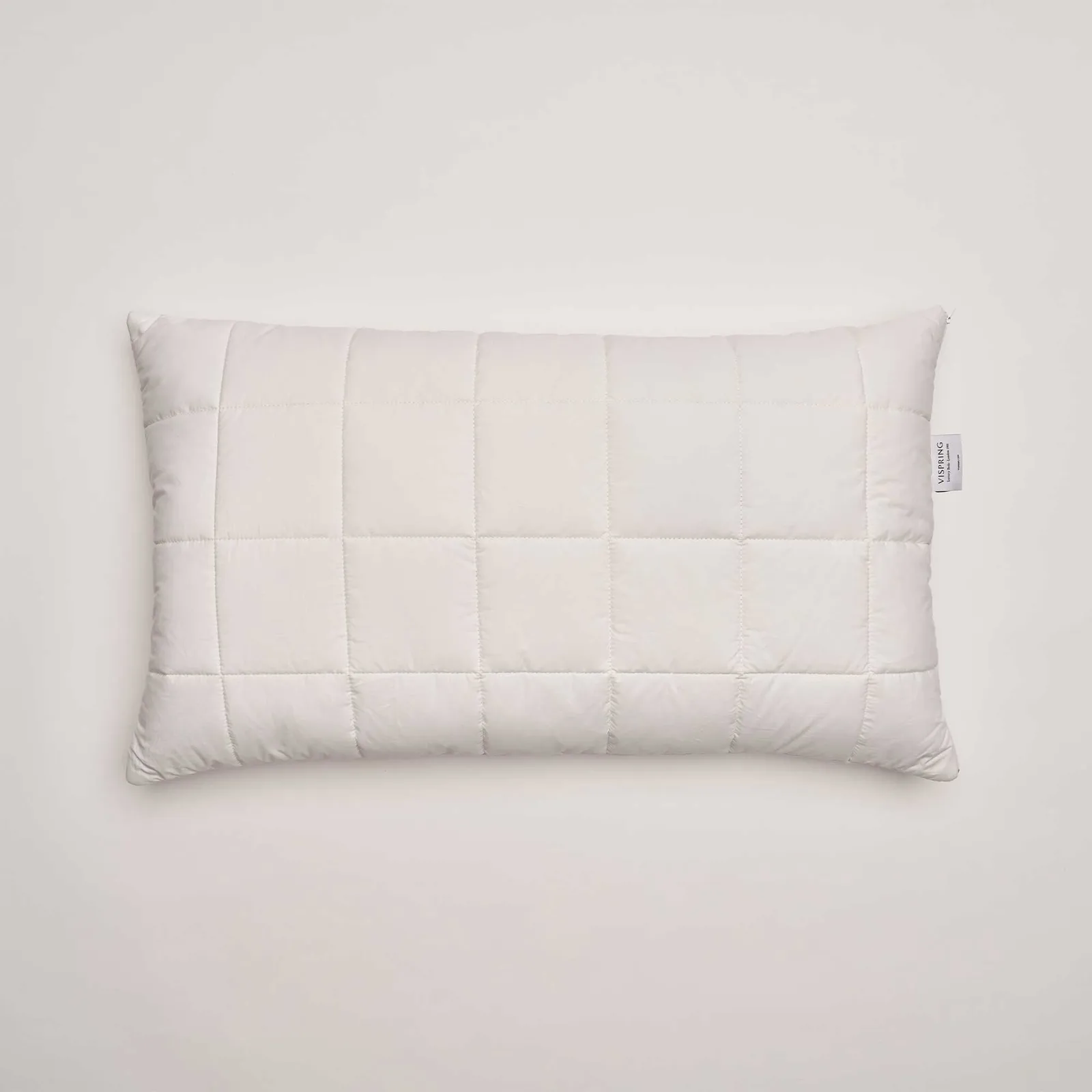 Vispring Wool Pillows 90X50, White Fabric | Barker & Stonehouse