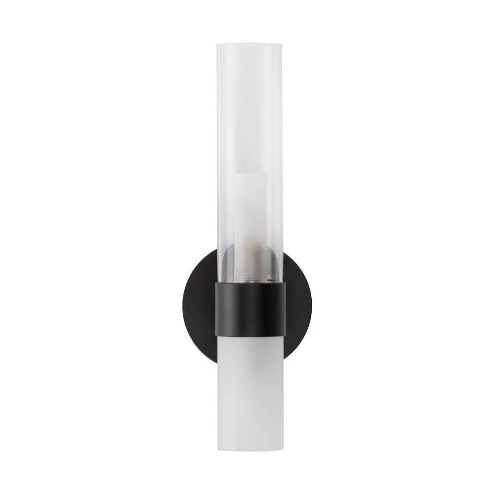 Netlighting Century Wall Lamp Matt Black Clear Frost LED G9 2x5W