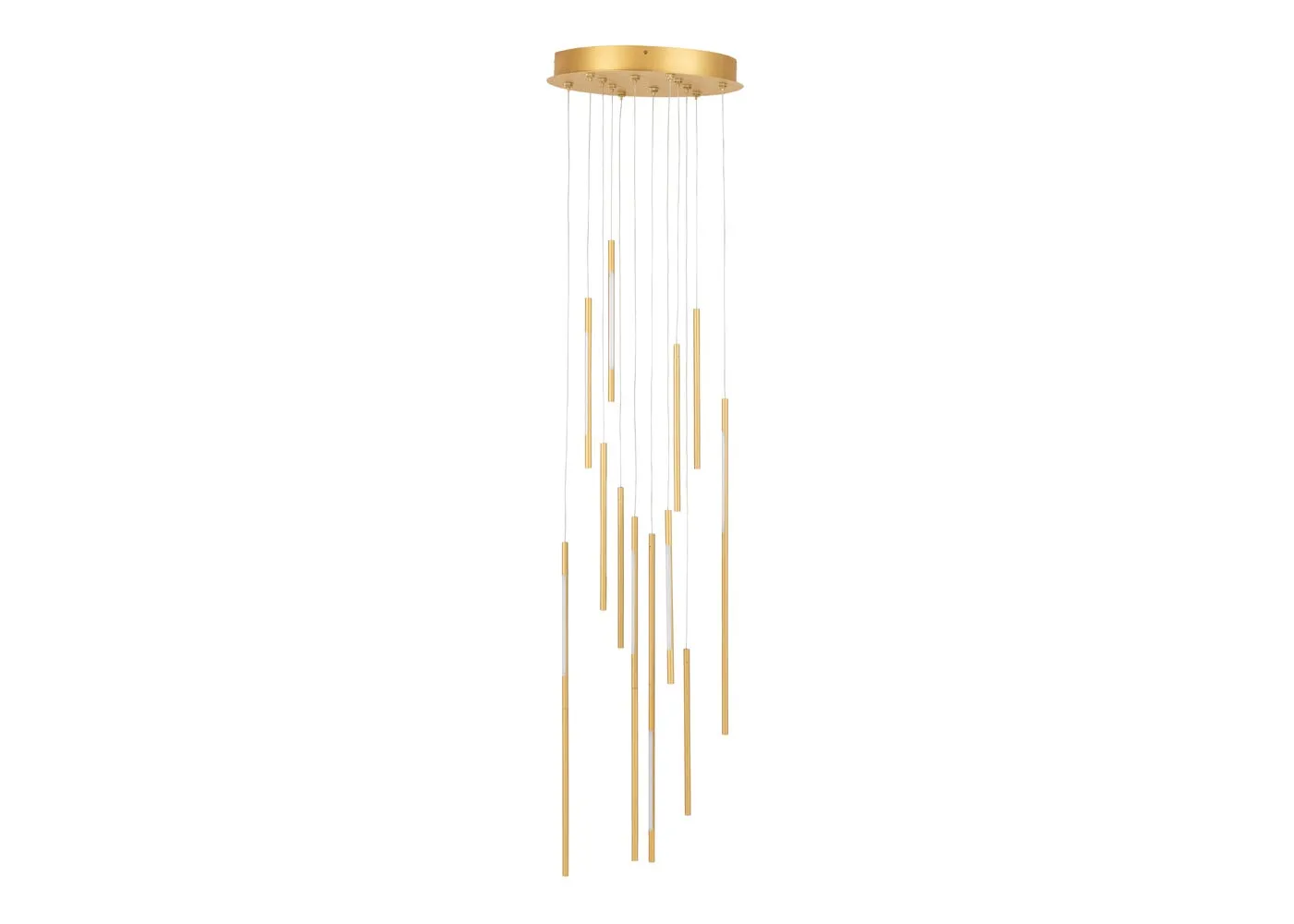 Heal's Saber LED Chandelier 12 Light Cluster Pendant Gold