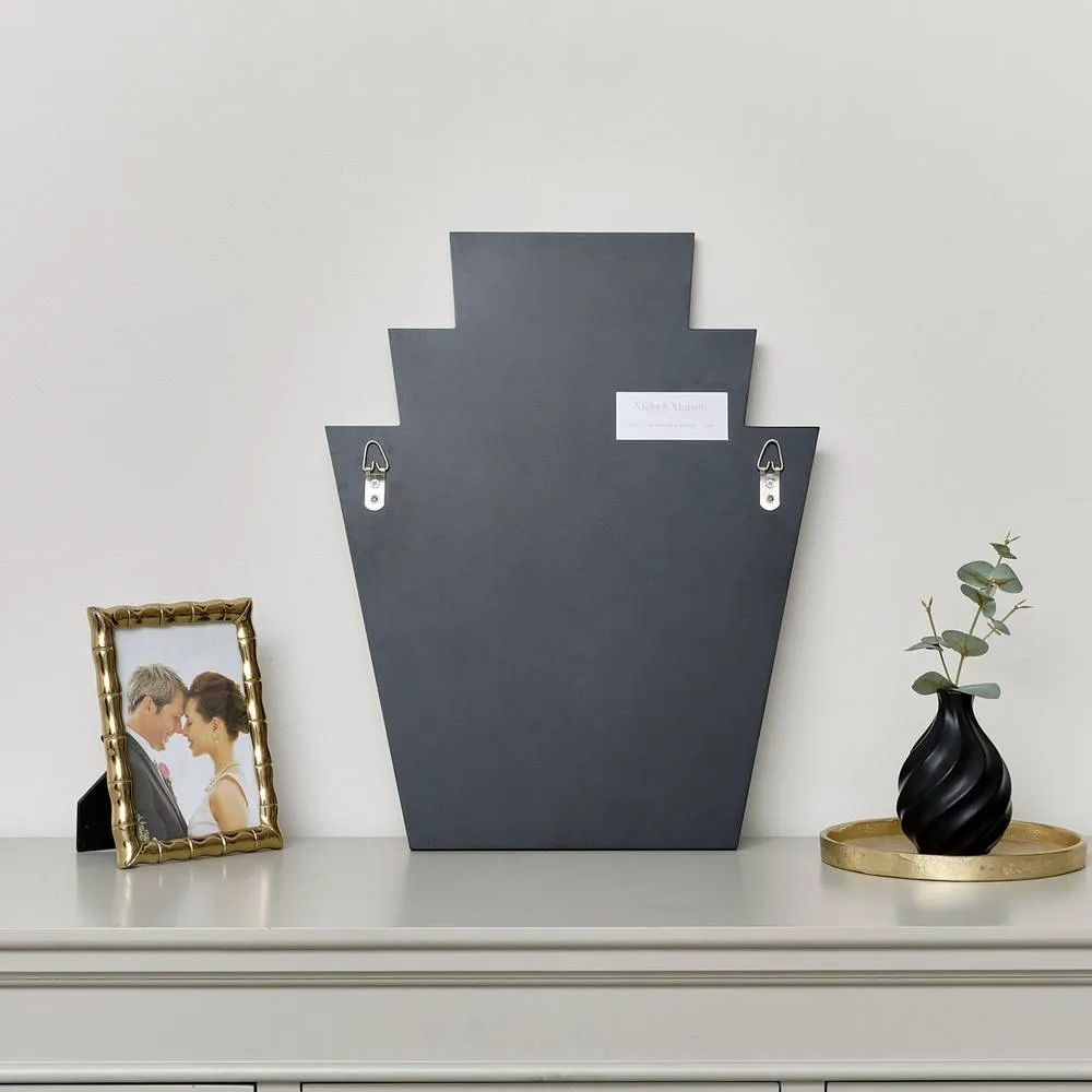 Melody Maison Art Deco Fan Wall Mirror - 50cm X 40cm in Clear 3