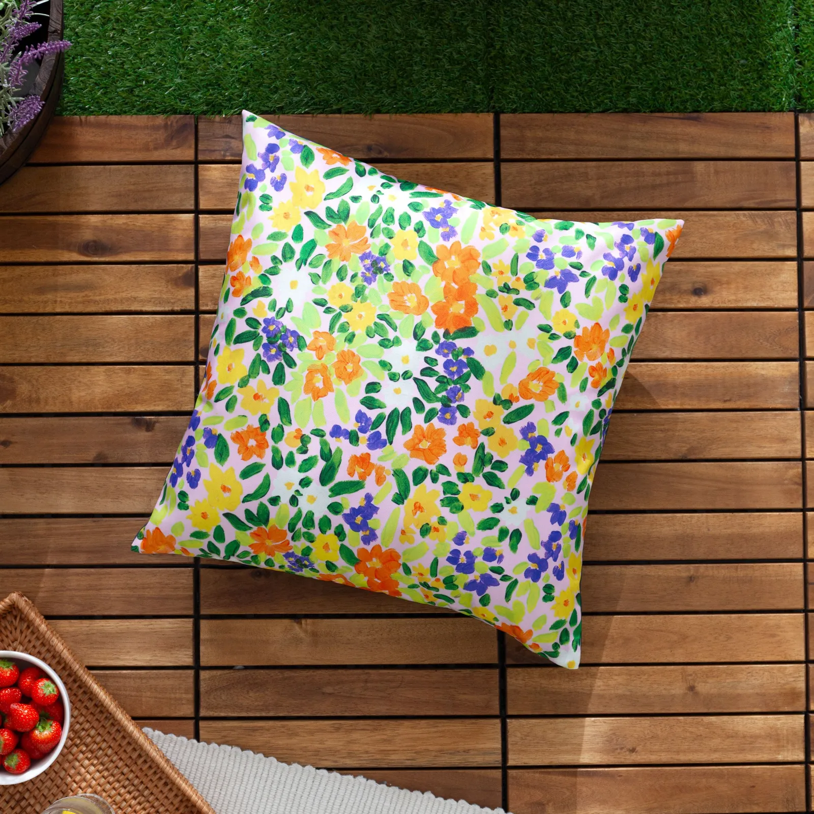 Wylder Confetti Floral Printed Outdoor Cushion