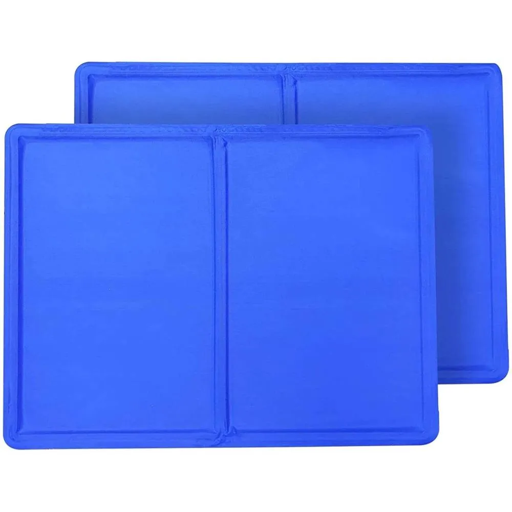 NESTLUNE 2 Pack Magic Cool Gel Pad Multi-use Pillow Cushion Mat in Blue