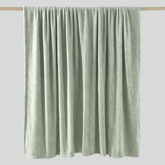 Leila Leaf Fleece Throw Blanket 3