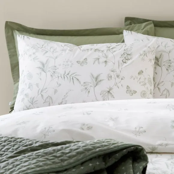 Bianca Thea Floral 200 Thread Count 100% Cotton Duvet Cover & Pillowcase Set 2