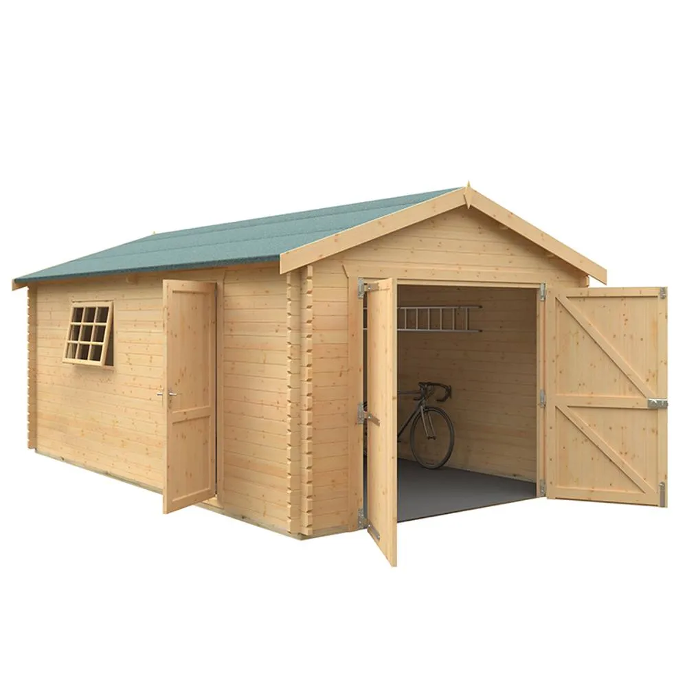 Buttercup Farm 20x12 The Warwick 44mm Cabin - L595 x W355 x H282.9 cm in Natural 1