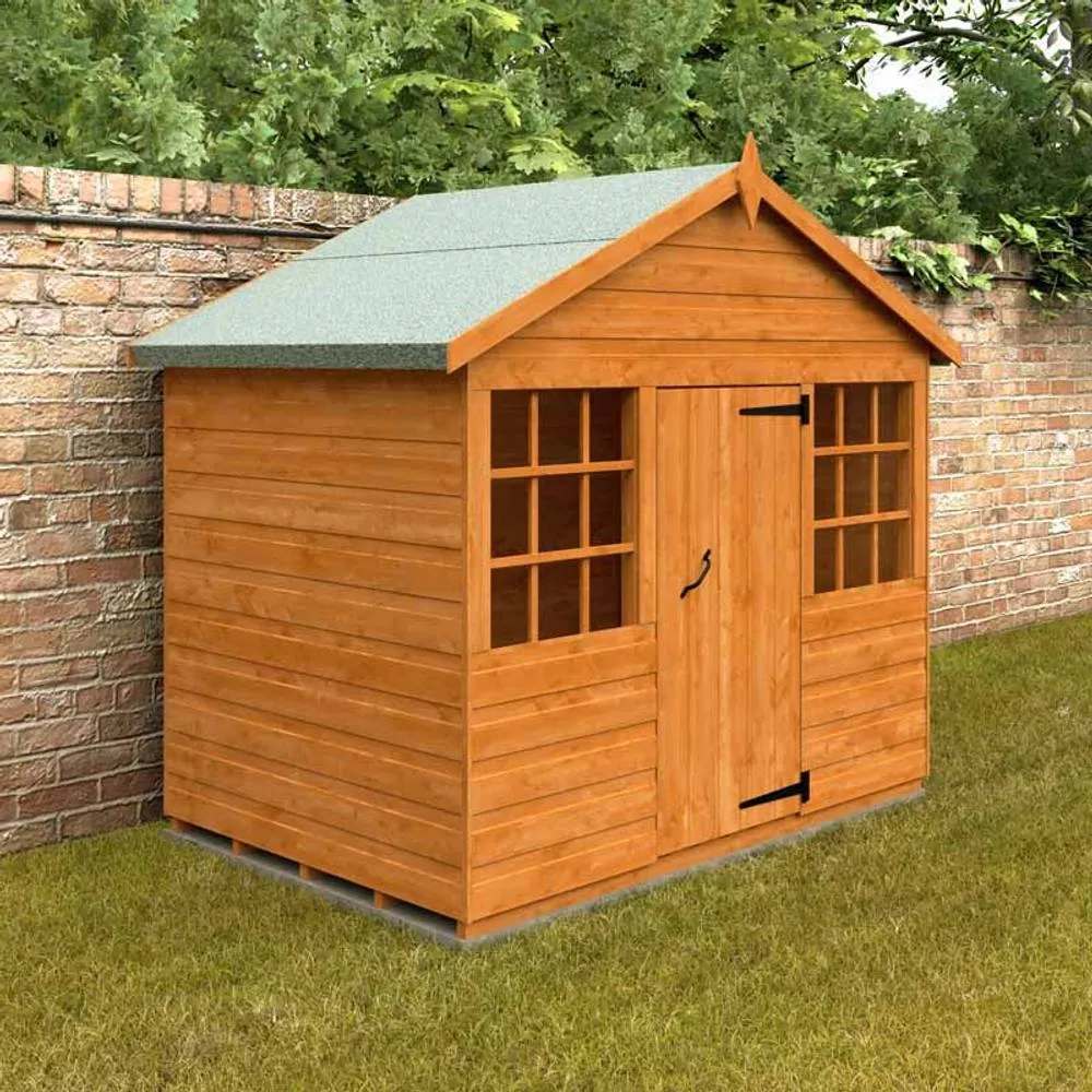 Buttercup Farm 4 x 6 Feet Wendyhouse 12mm Shed - Solid Wood/Softwood/Pine in Burnt Orange 4