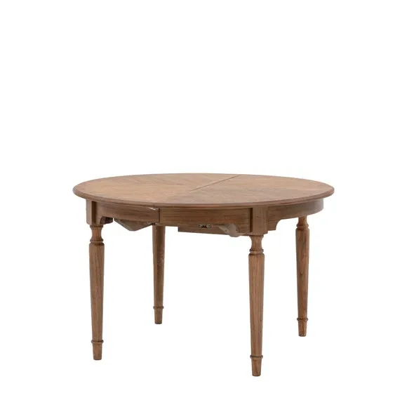 Matola 4-6 Seater Round Extendable Dining Table 5