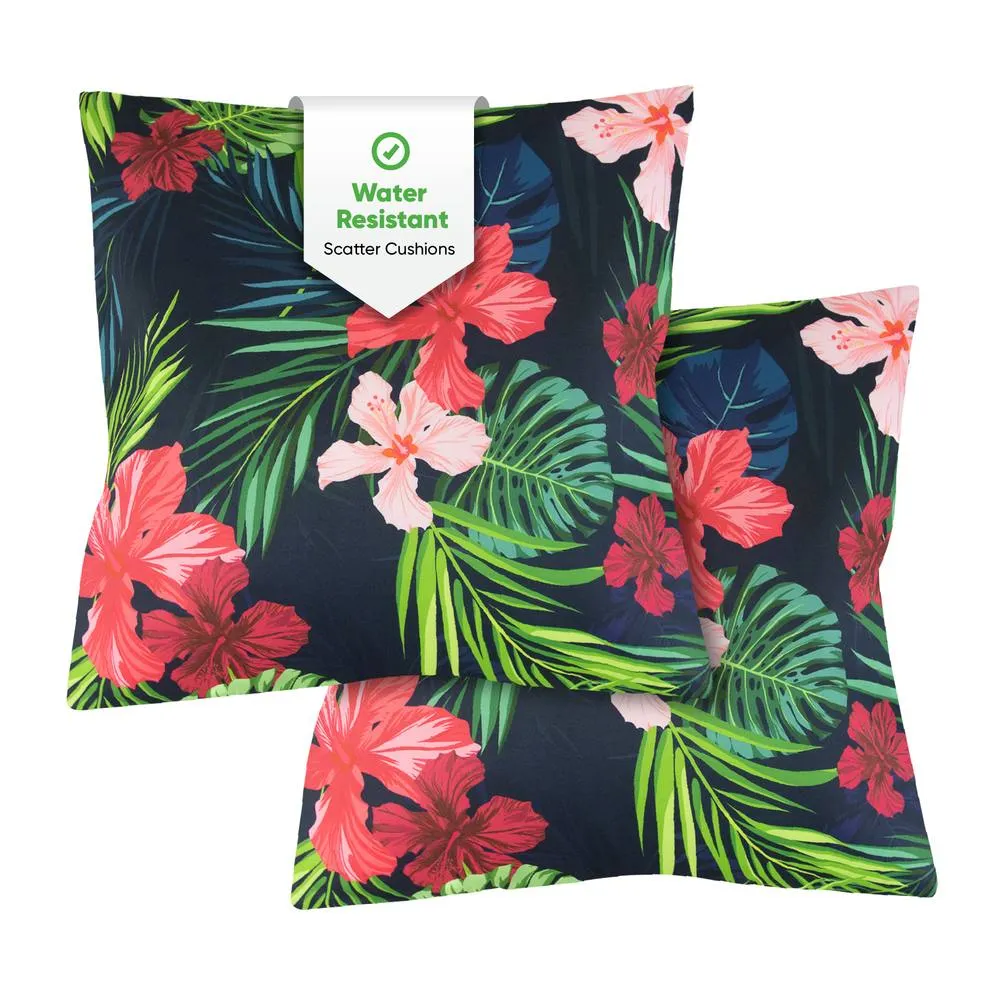 Gardenwize Pack of 2 Tropical Leaf Scatter cushions