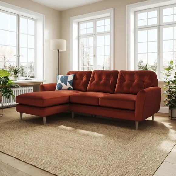 Sven Opulent Velvet Large Corner Chaise Sofa 1
