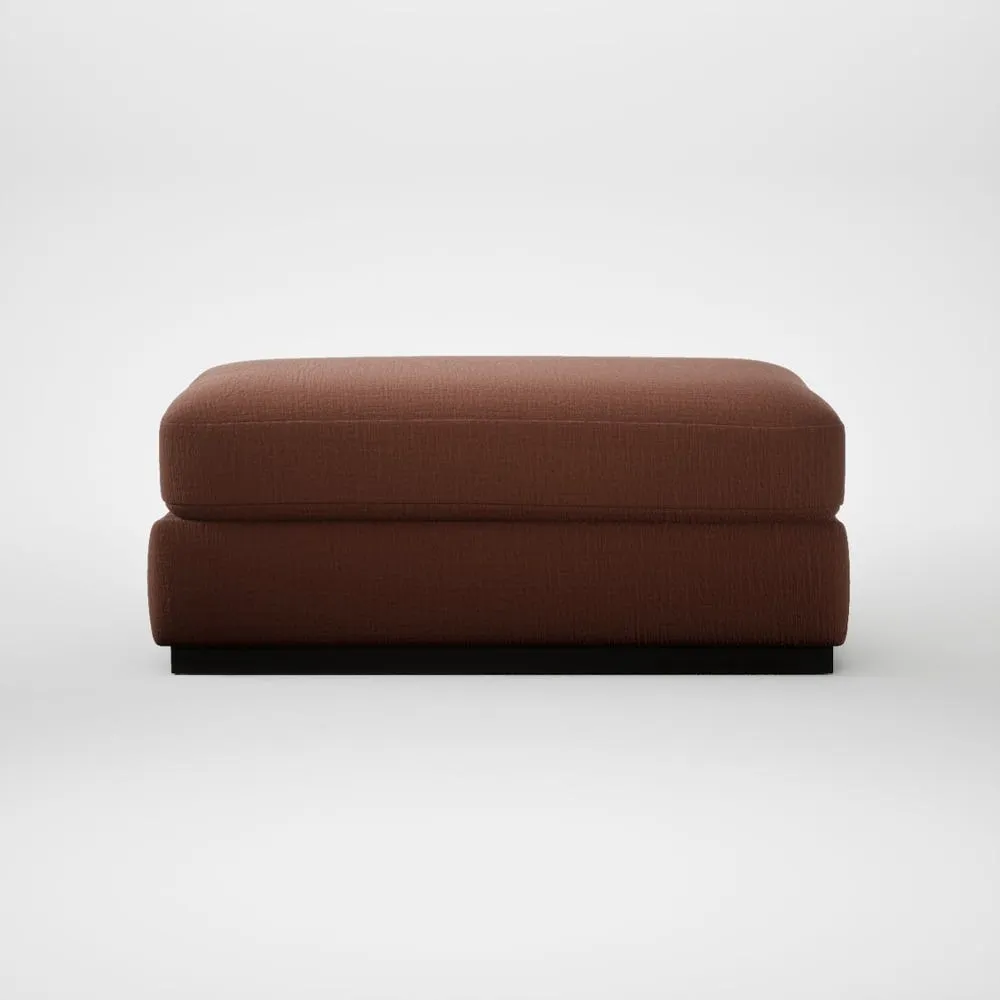 Heal's Trento Ottoman Smart Cotton Linen Rust 2