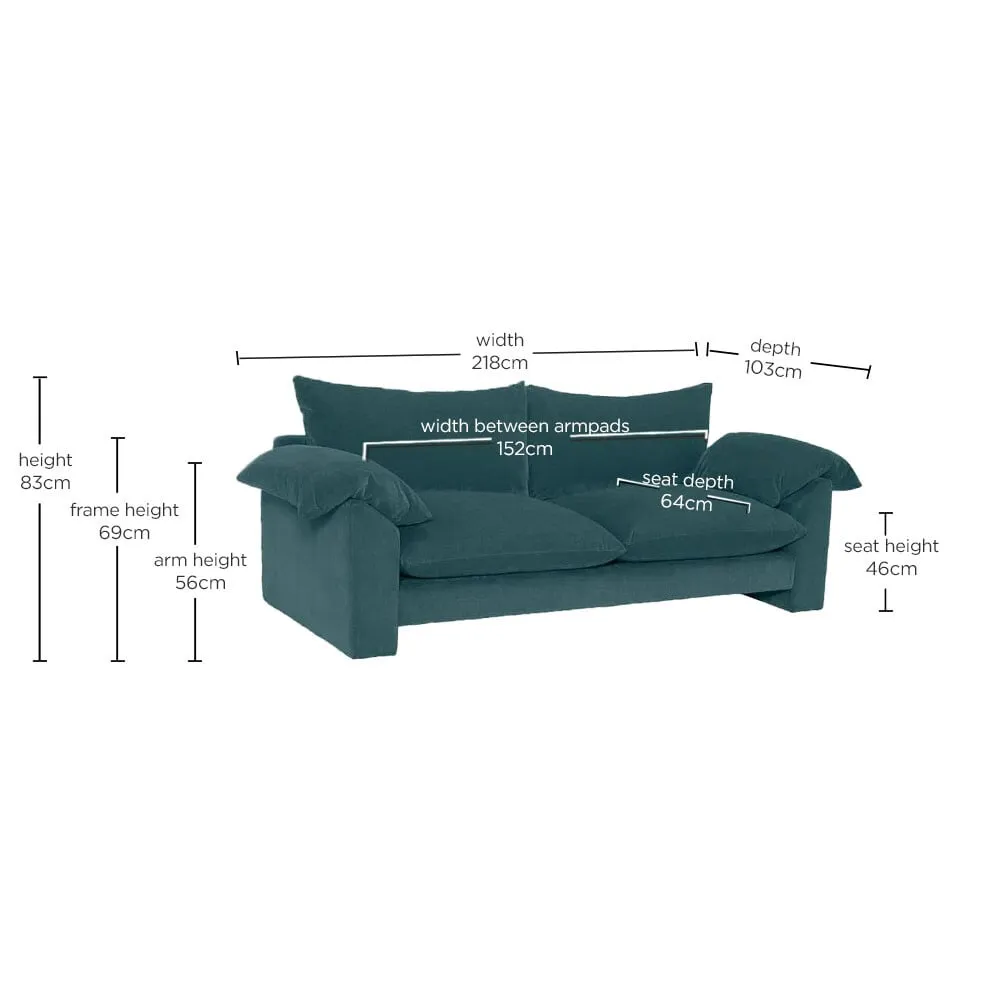 Hoxton Large Sofa, Teal Fabric | Barker & Stonehouse 5