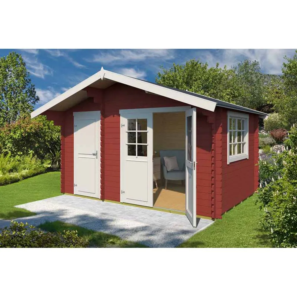 Lasita Maja Ltd Keila 28-Log Cabin, Garden Room, Home Office - L426.6xW340xH256.5 cm in Light Tan 4
