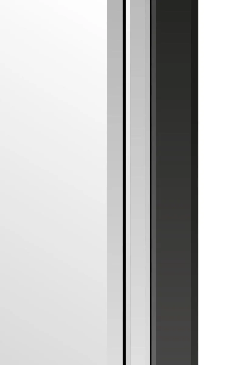 MirrorOutlet Aston Black All Glass Small Mirror 91 x 61 CM 4