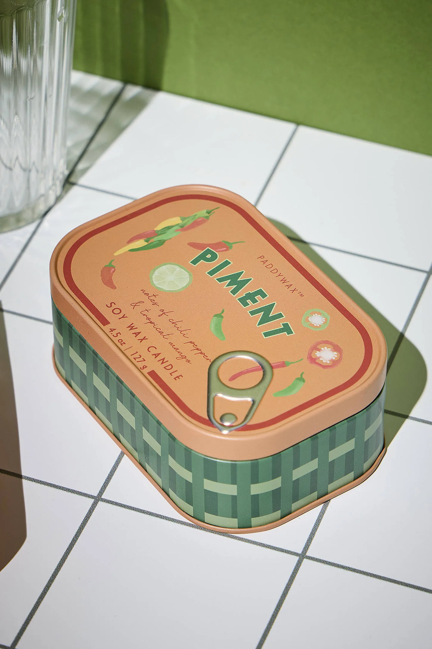 Paddywax Bistro Piment Soy Wax Tin Candle - Green ALL 3