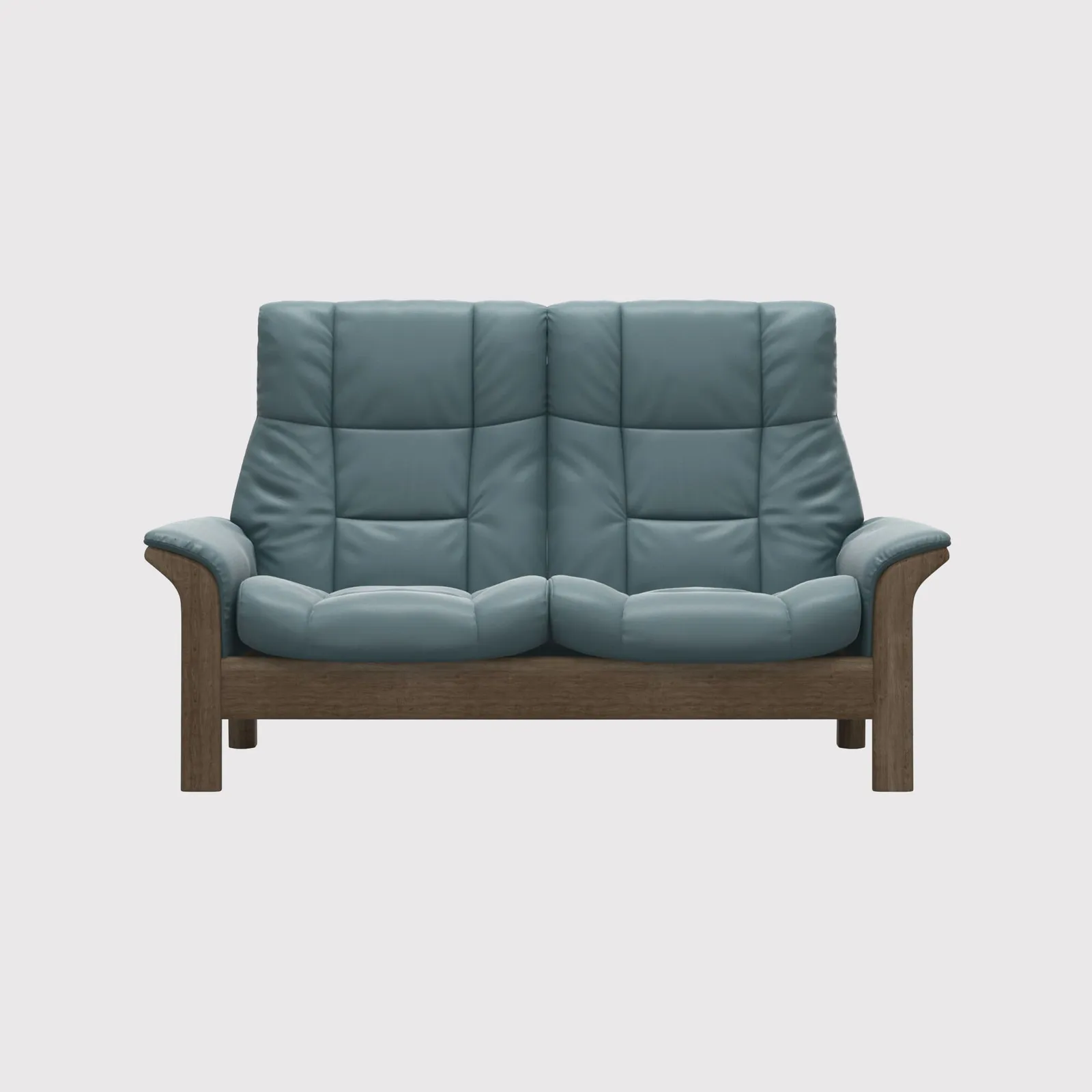 Stressless Buckingham 2 Seater Recliner Sofa, Blue Leather | Barker & Stonehouse 1