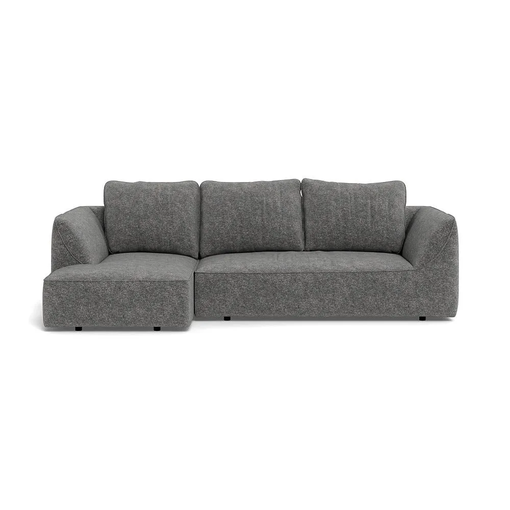 Heal's Morven Left Hand Facing Corner Chaise Sofa Melton Wool Shale 1