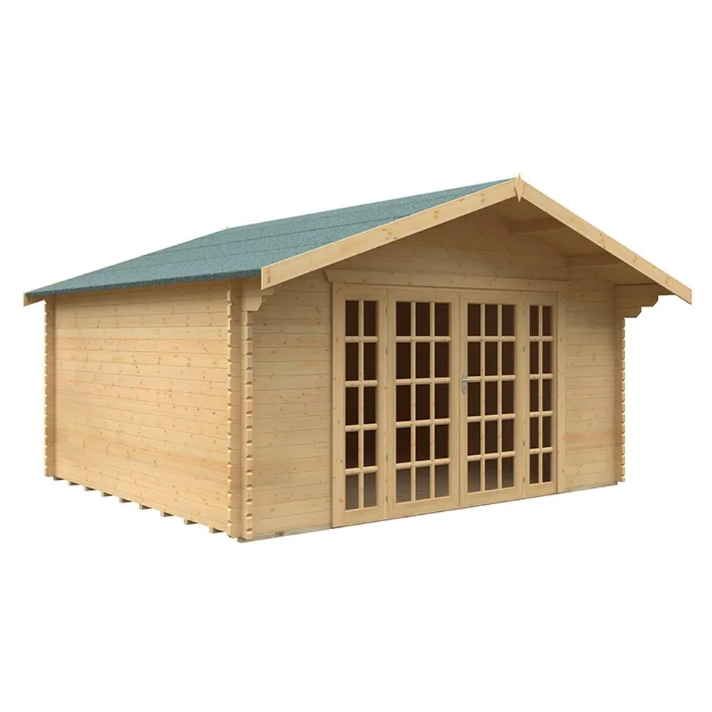 Buttercup Farm 14x16 Balmoral 44mm Cabin - L415 x W475 x H292.6 cm in Natural 1