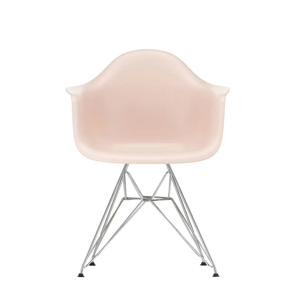 Vitra Eames DAR Armchair New Height Pale Rose Chrome Base 1