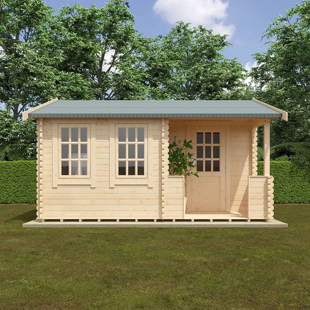 Buttercup Farm 16x14 The Gyles 44mm Cabin - L475 x W415 x H282.2 cm in Natural 3