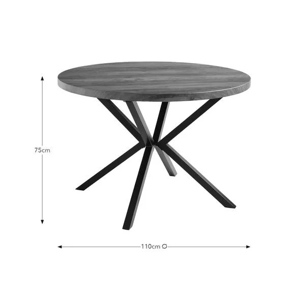 Ezra Round 4 Seater Dining Table 5