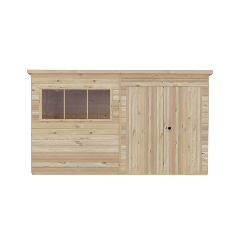Shires Ranger 12 x 10 Feet Double Door Shed - L299 x W359 x H213.9 cm in Light Tan