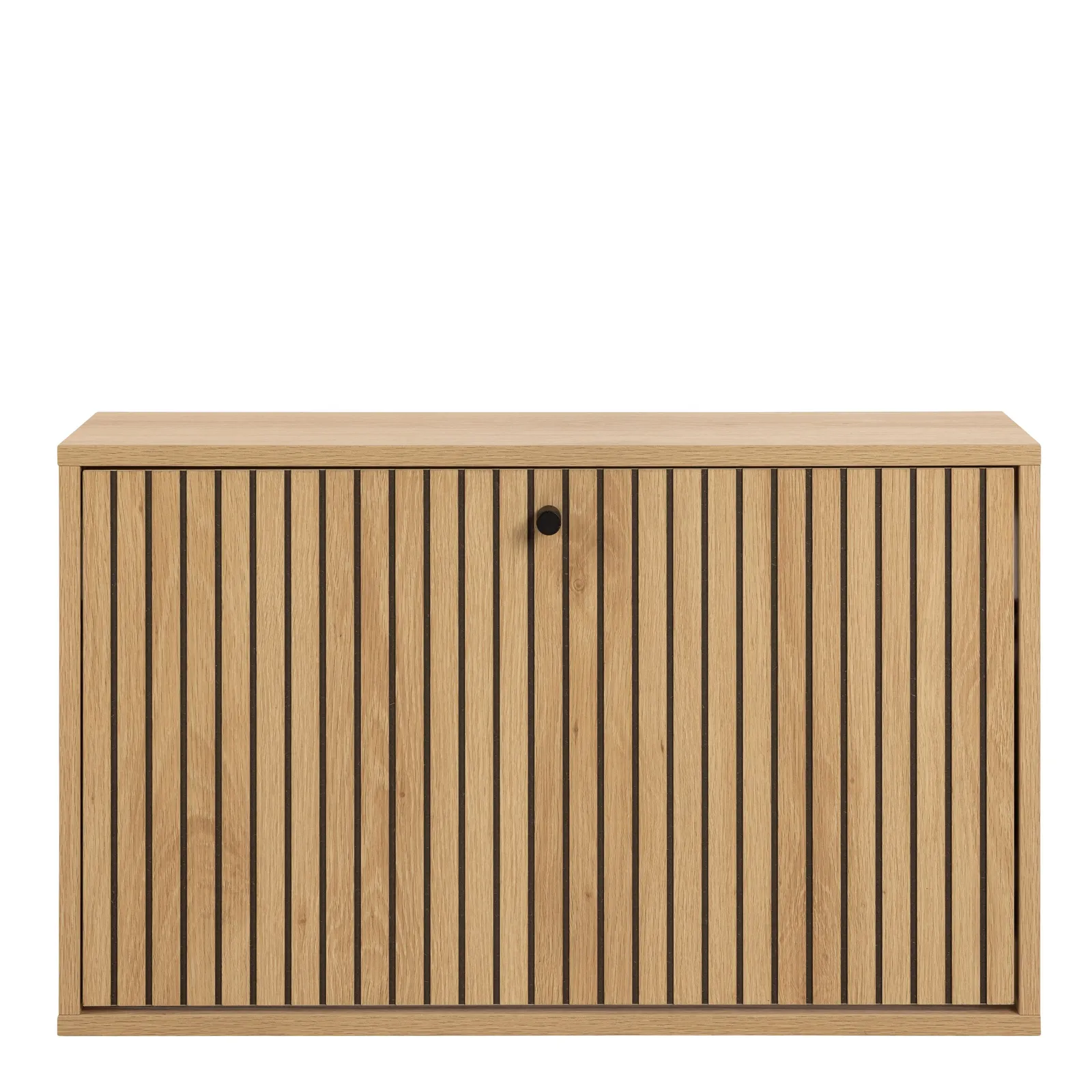 Furniture To Go Albany Shoe Cabinet 1 Flip Down Door In Oak in Light Brown 2