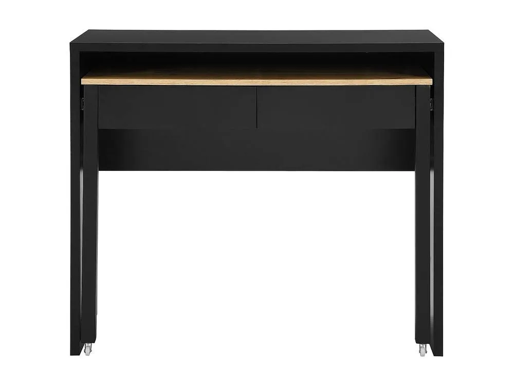 Vente-unique Extendable Console Desk With 2 Drawers - Black & Natural - LOAVIA 2