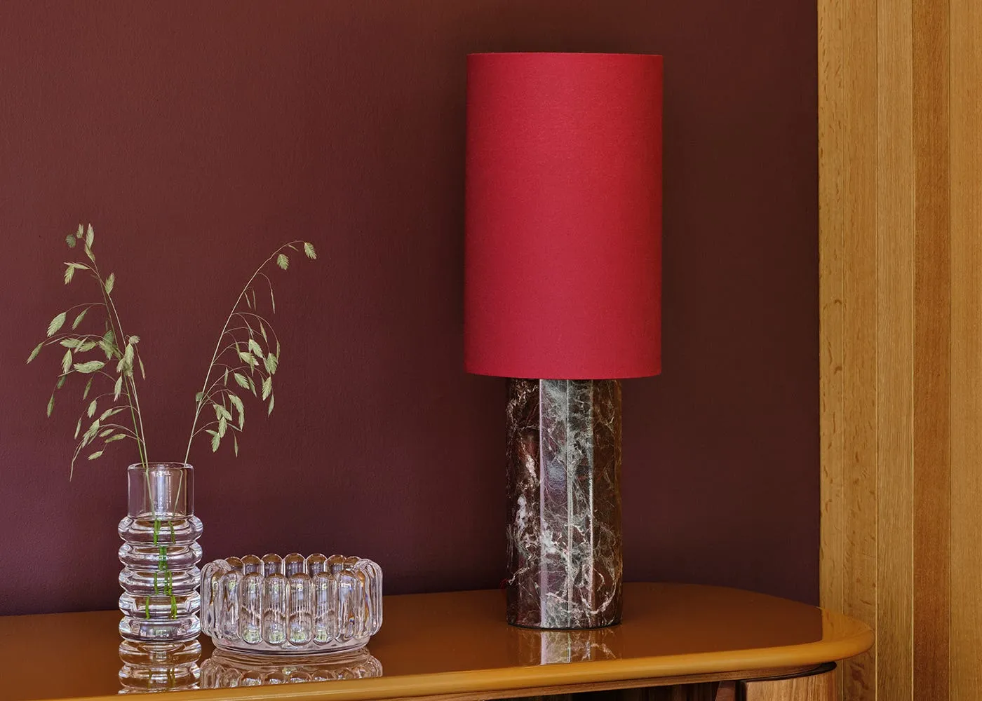 Heal's Colonna Marble Table Lamp Cocoa Small 3